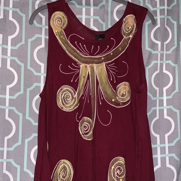 🔴 Hand painted Indian dress - Picture 1 of 4